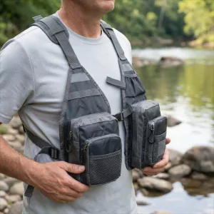 fishing vest, fly fishing vest fishing chest pack